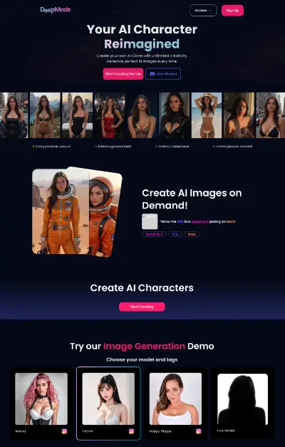 deepmode review homepage image