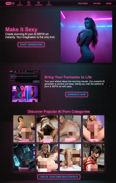 sexy-ai homepage